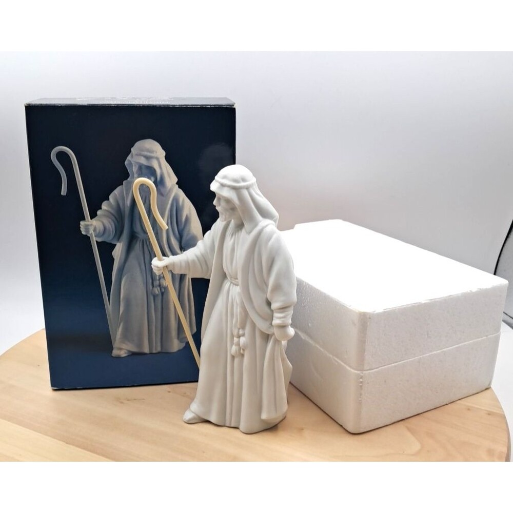 1983   Avon Nativity Collectibles The Shepherd Figurine Porcelain In Box  W/box